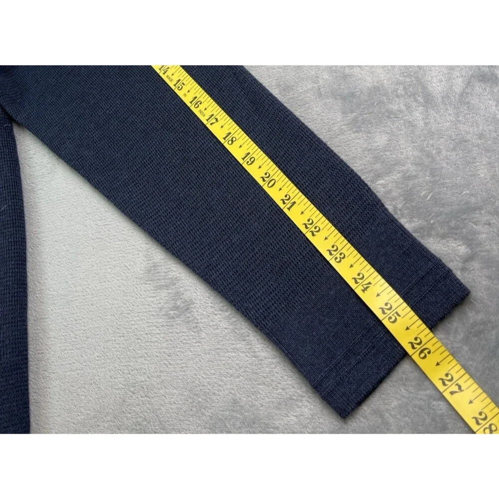 Banana Republic mens NWOT navy sweater button 100% Italian merino wool Baruffa